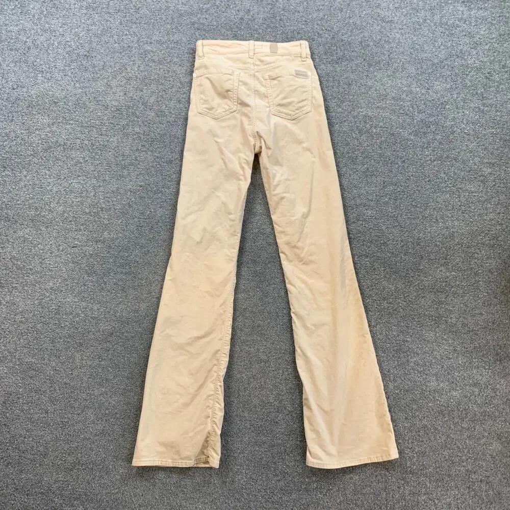 7 For All Mankind Jeans Womens 24 Cream Lisha Velvet Bootcut Stretch Pockets